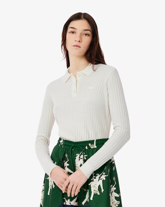 Polo regular fit in maglia a costine