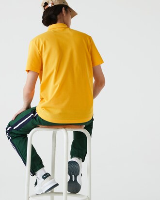 Polo da tennis da uomo slim fit in maglia di cotone ultra leggera Lacoste SPORT