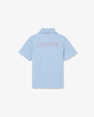 Polo in piqu&eacute; Ultra Dry a righe con marchio