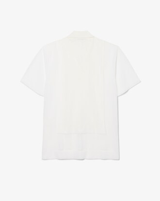 Polo loose fit in piqu&eacute; trasparente Runway