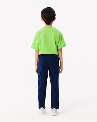 Pantaloni cargo in gabardina di cotone leggera