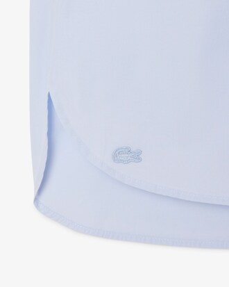 Camicia in popeline con stemma ricamato