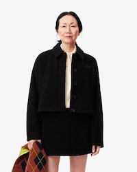 Giacca oversize corta in pura lana