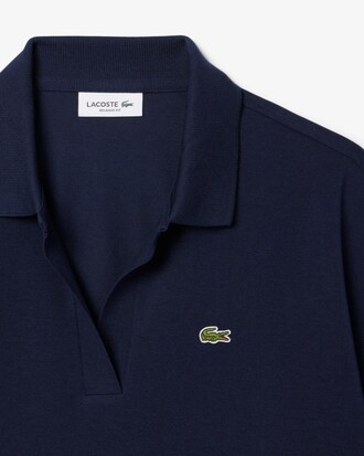 Polo fluida relaxed fit in piqu&eacute;