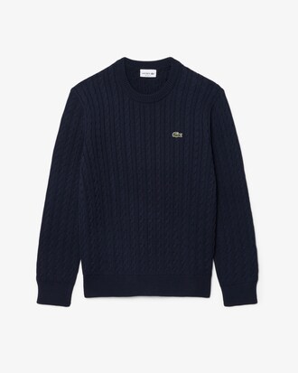 Pullover di cotone in maglia a trecce