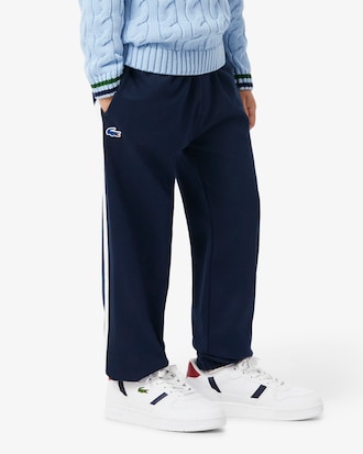 Pantaloni sportivi in tessuto felpato con dettaglio a righe