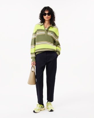 Pantaloni chino in cotone con gamba affusolata