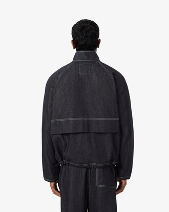 Giacca oversize in denim con zip