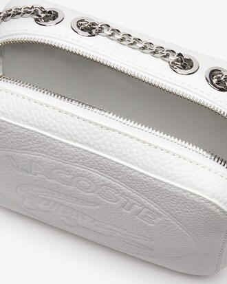 Borsa a tracolla da donna con zip in pelle martellata Croco Crew