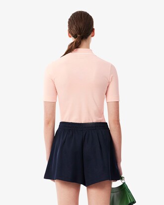 Polo slim fit con stemma bicolore