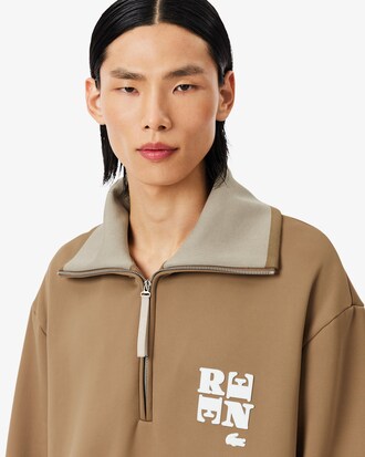 Felpa a collo alto con zip con stemma vivace Runway