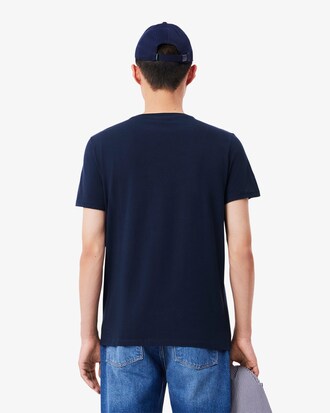 T-shirt con collo a V in jersey di cotone Pima leggero