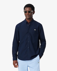 Camicia regular fit in popeline elasticizzato