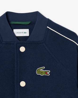 Giacca unisex con stemma in tessuto effetto feltro di lana