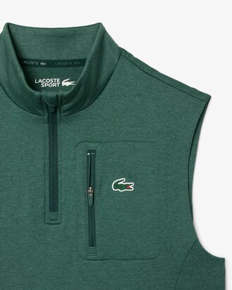 Gilet da golf con zip a un quarto per abbigliamento a strati