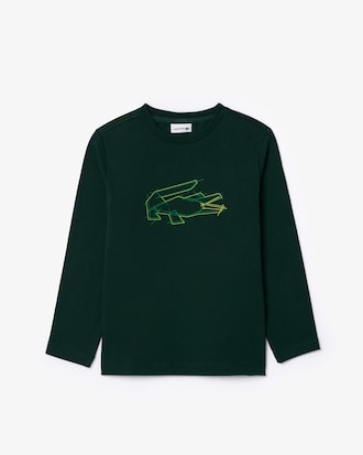 T-shirt in cotone pesante con grafica coccodrillo