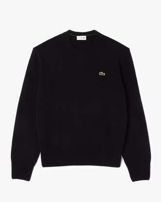 Maglione a girocollo in lana cardata