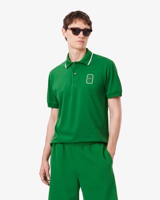 Polo stampata in piqu&eacute; classic fit
