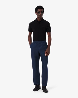 Pantaloni regular fit in twill di lino