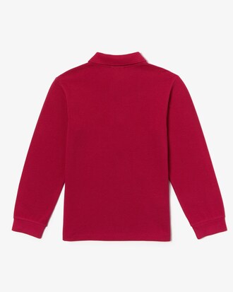 Polo a maniche lunghe in petit piqu&eacute;