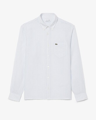 Camicia di lino a righe regular fit
