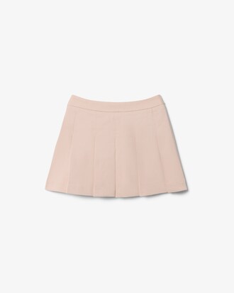 Gonna a pieghe in twill di cotone