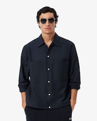 Overshirt in cotone testurizzata