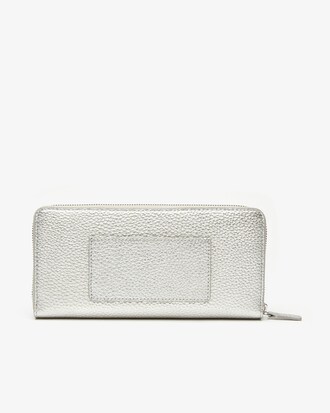 Portafoglio da donna con zip in pelle martellata Croco Crew