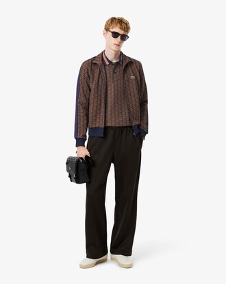 Polo dal taglio classico in jacquard con monogramma