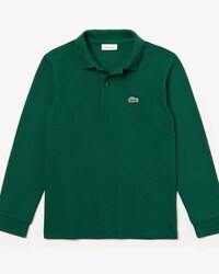 Polo a maniche lunghe in petit piqu&eacute;