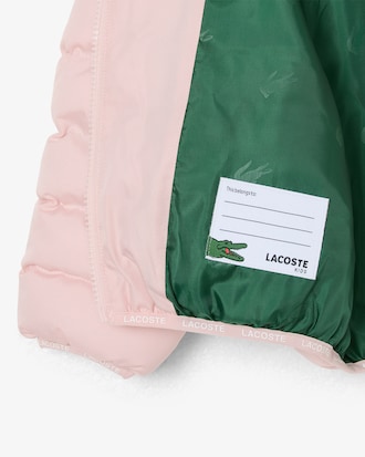 Piumino unisex con cappuccio in taffet&agrave; a rombi