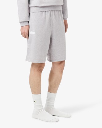 Shorts del pigiama in tessuto felpato taglio dritto