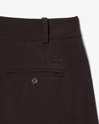 Bermuda plissettati oversize in misto lana