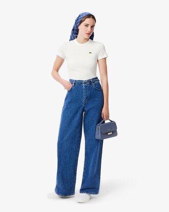 T-shirt in cotone a costine slim fit