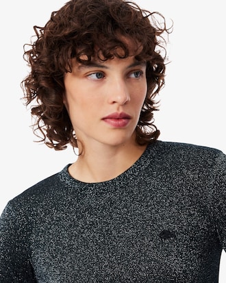 Abito slim fit a maniche lunghe metallizzato