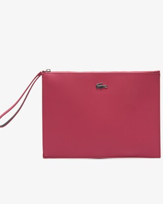 Pochette in canvas piqu&eacute; spalmata Anna