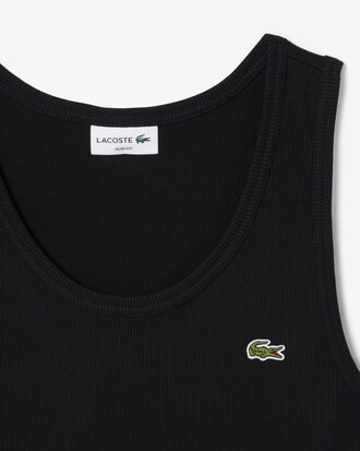 Canotta slim fit in cotone a costine
