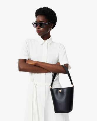 Borsa a secchiello piccola in pelle Tennis Bliss