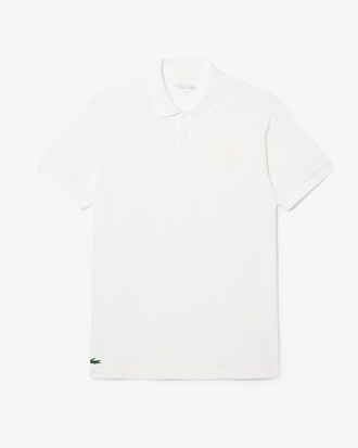 Polo da golf in mini piqu&eacute; elasticizzato con stemma