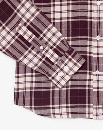 Camicia regular fit in flanella con motivo scozzese