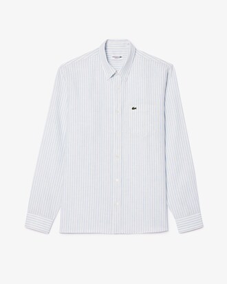 Camicia di lino a righe regular fit