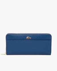 Portafoglio con zip Chantaco in pelle piqué bicolore con 12 scomparti per le carte da donna