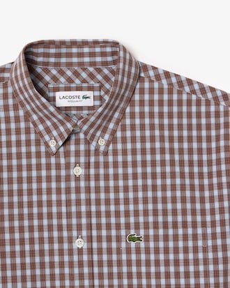 Camicia a quadri in popeline regular fit