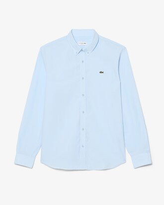 Camicia regular fit in popeline elasticizzato