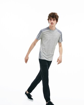 T-shirt da uomo in cotone ultra leggero bicolore con collo rotondo Lacoste Motion