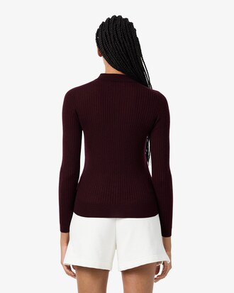 Maglione a collo alto in jersey di lana