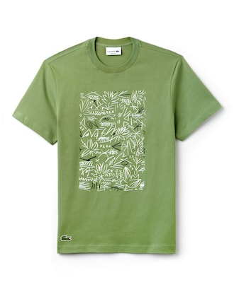 T-shirt a girocollo in jersey di cotone con stampa