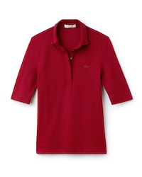 Polo slim fit Lacoste con maniche a tre quarti in mini piqu&eacute; stretch