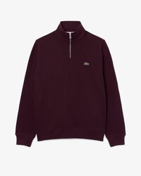 Felpa interlock a collo alto con zip