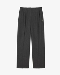 Pantaloni oversize in flanella con pieghe